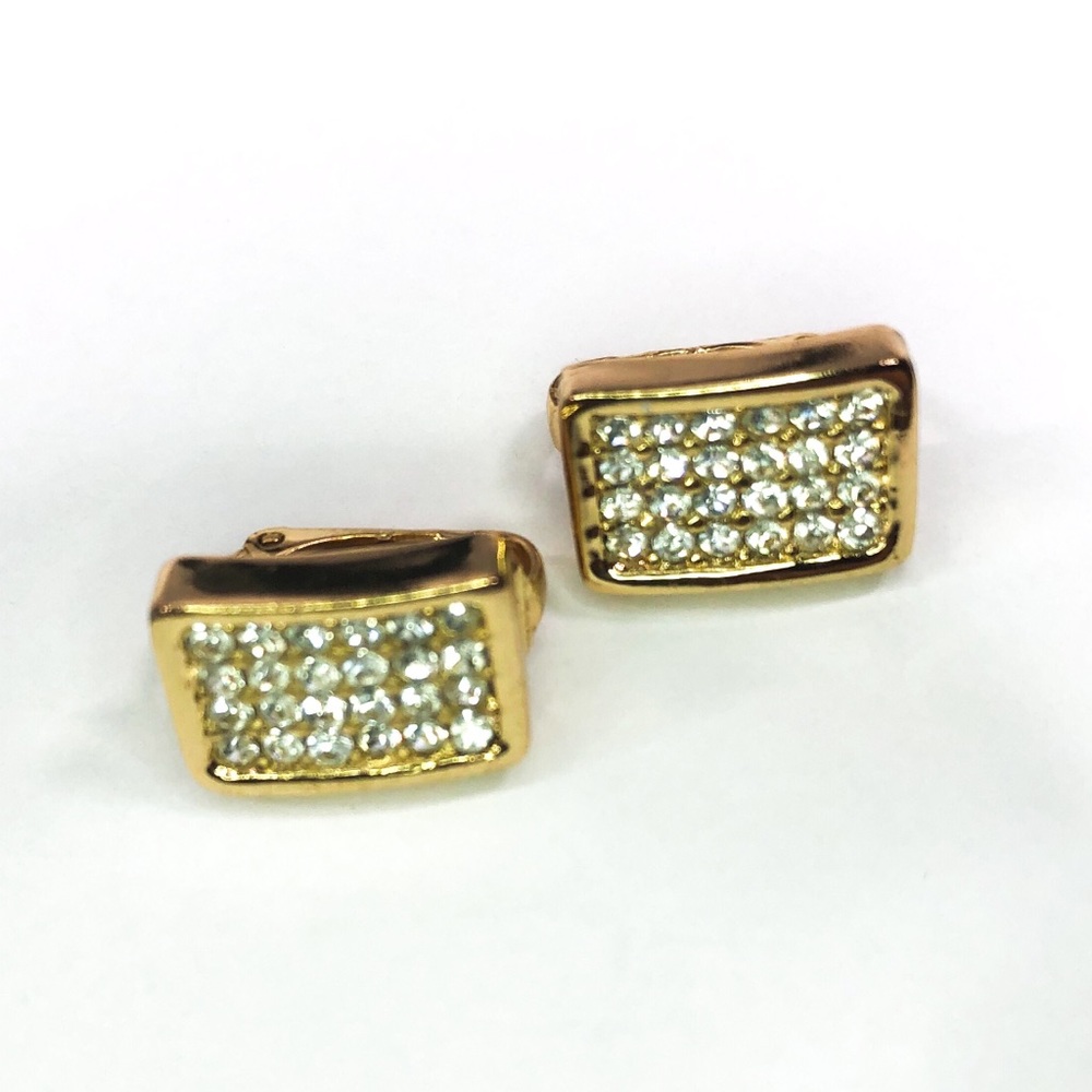 CHRISTIAN DIOR Gold Tone Earrings - Picture 2 of 6